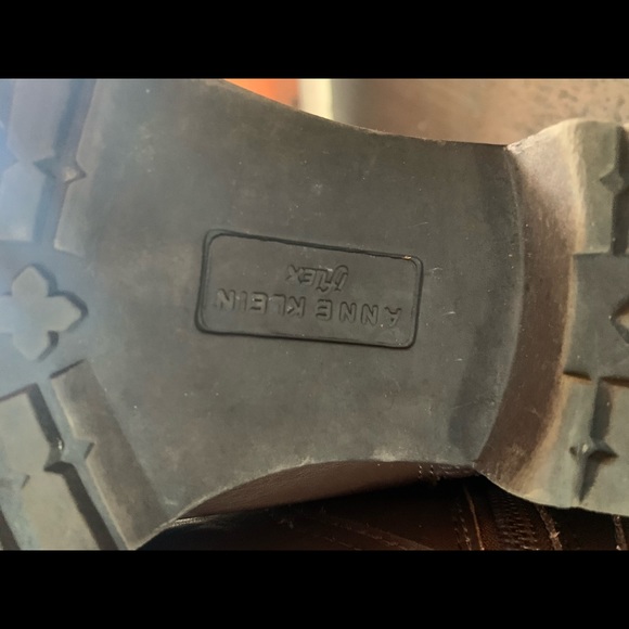 Anne Klein Leather Boots Short 8 Buckle + Zip - Picture 6 of 6